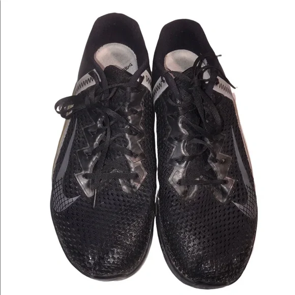MENS NIKE METCON 6 BLACK SILVER GUM TRAINING SNEAKERS SHOES 13 - Picture 3 of 11